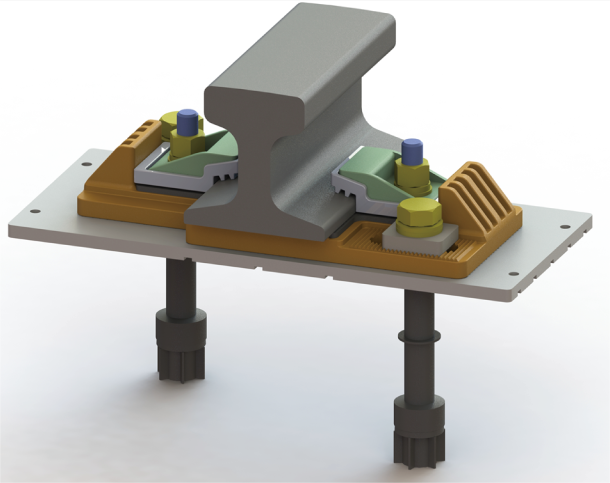 콘크리트도상 항만 크레인 레일체결장치